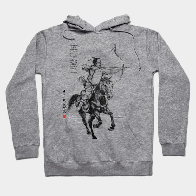 Archer on Horseback Hoodie by Huluhua